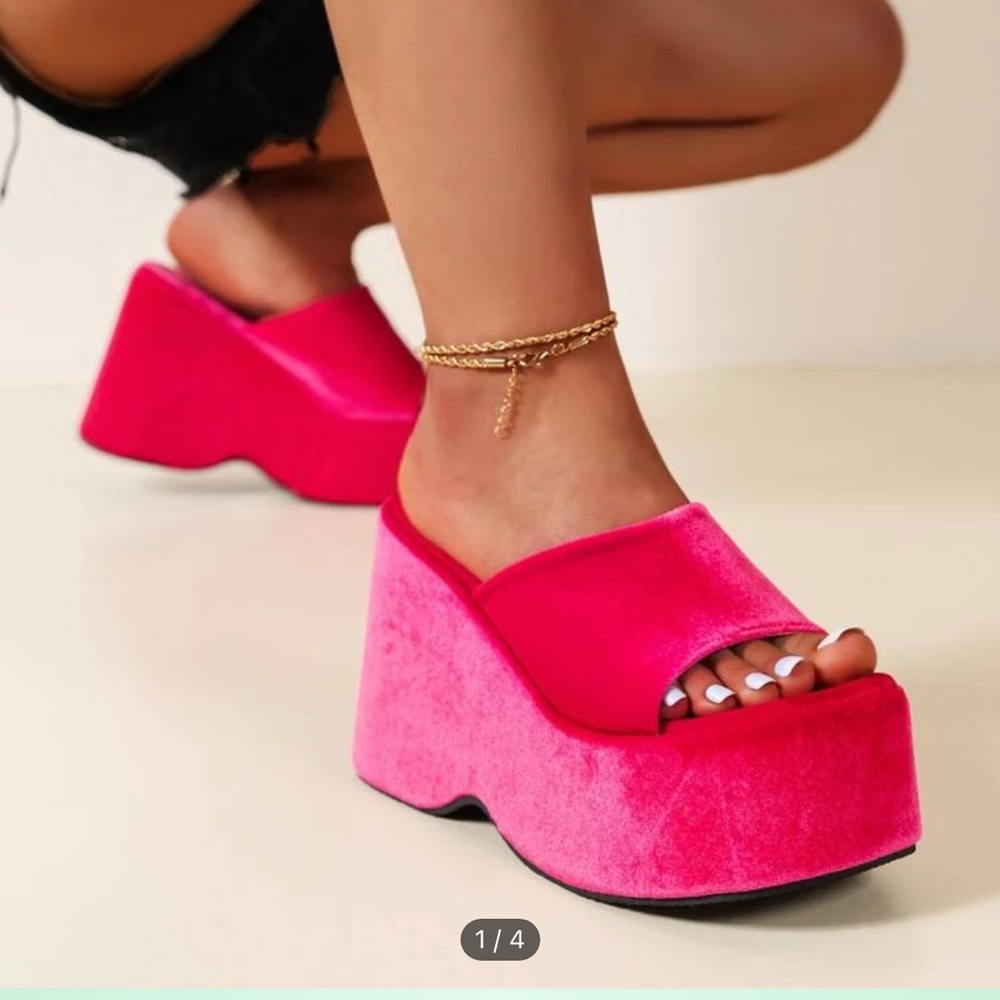 Vibrant Pink Women's Platform Shoes